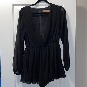 Reverse black romper